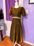 Gold Modest Dress - Size 14 Girl